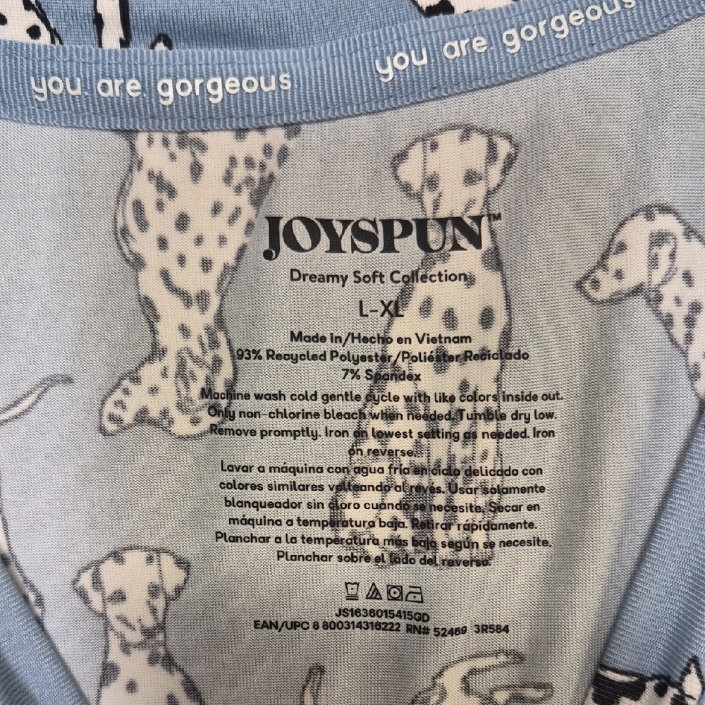 Women’s Blue Dalmatian Print Sleep Shirt - Picture 5 of 7